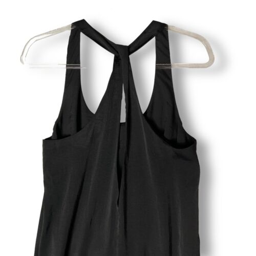 BCBGMaxAzria Sara Kleid Gr. M Racerback Slip Maxi schwarz fließend Resort lang - Bild 5 von 9