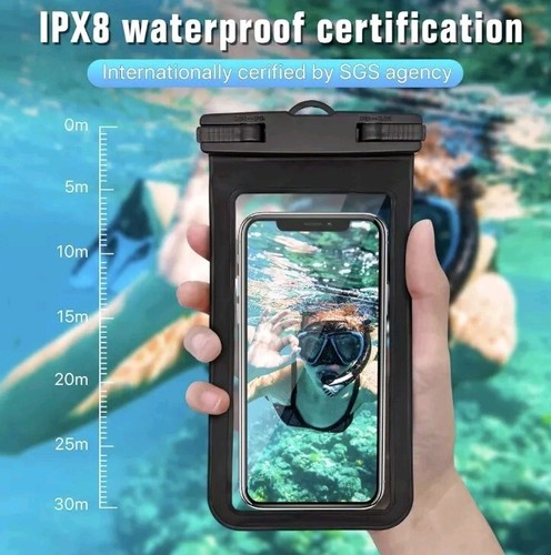 NEW! 2 Pack Waterproof Phone Pouch, Waterproof Phone Case, Universal Compatible - Picture 6 of 6