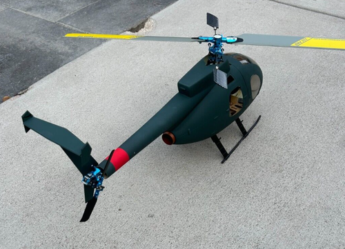 Electric Align TRex 450 RC helicopter scale 500MD fuselage. Professionally built - Picture 3 of 17