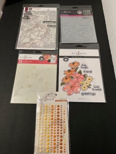 Altenew Craft-Your-Life Project Kit Flourishing Garden plus Enamel Dots