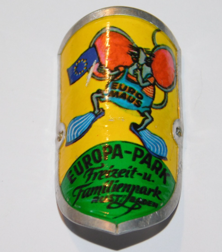 vintage PLAQUETTE de CANNE MARCHE souris EURO MAUS MASCOTTE rust EUROPA PARK - Afbeelding 7 van 8