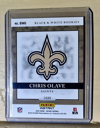 Chris Olave 2022 Panini NFL Black & White Rookies #6 Football Card 1 of 649 - Picture 2 of 2