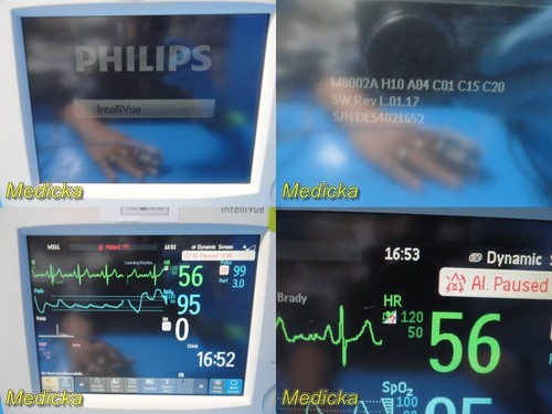Philips M8002A Intellivue MP30 Monitor W/ M3001A MMS Module, Patient Leads~28869 - Picture 2 of 12