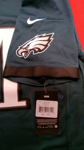 NWT Philadelphia Eagles #11 Carson Wentz Nike Youth XL Green Football Jersey NFL - Picture 5 of 9