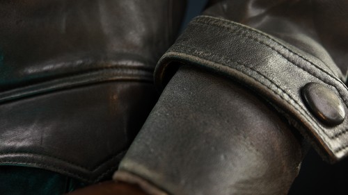 Giacca di pelle di cavallo vintage WW2 anni 40 spedizione tedesca Wehrmacht Kraddelder "M" - Foto 12 di 20