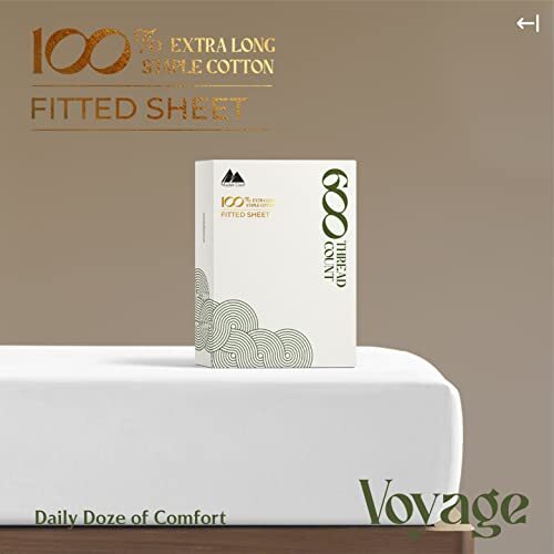 Twin XL Fitted Sheet Only - 100% Egyptian Cotton 600 Thread Count 16" Deep - Foto 5 di 7