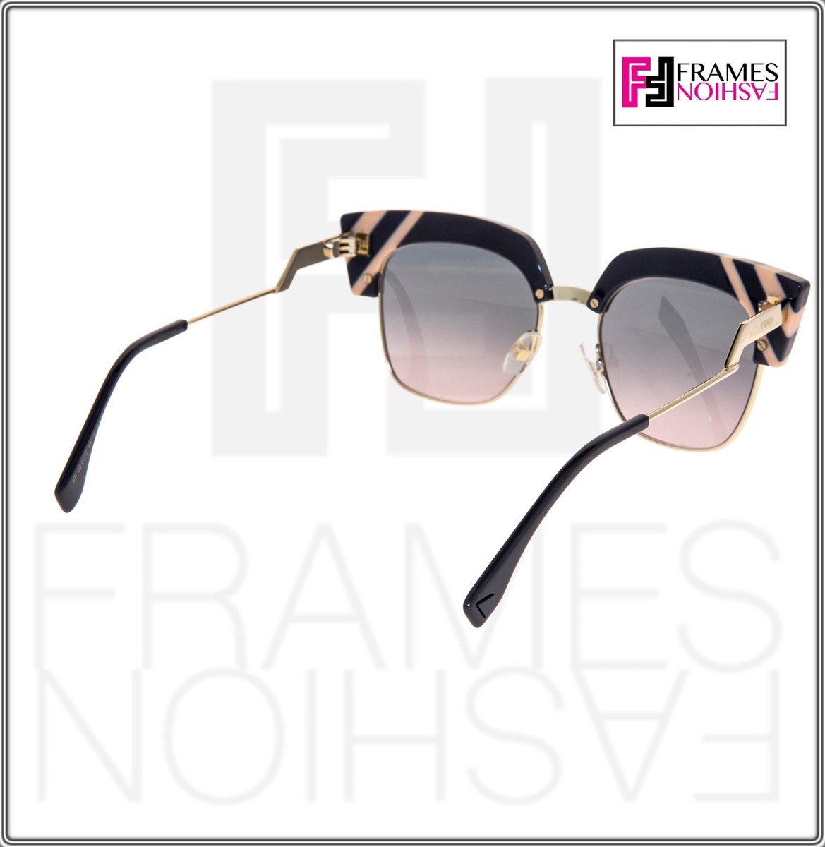 Fendi Sunglasses Wave Frames FENDI FF0248S 0248 Waves Purple Violet Stripe Mirrored  main image 4