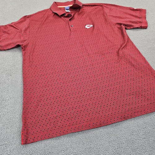 Kansas City Chiefs Polo Shirt Reebok Mens Large Red NFL Football Collard - Bild 2 von 13