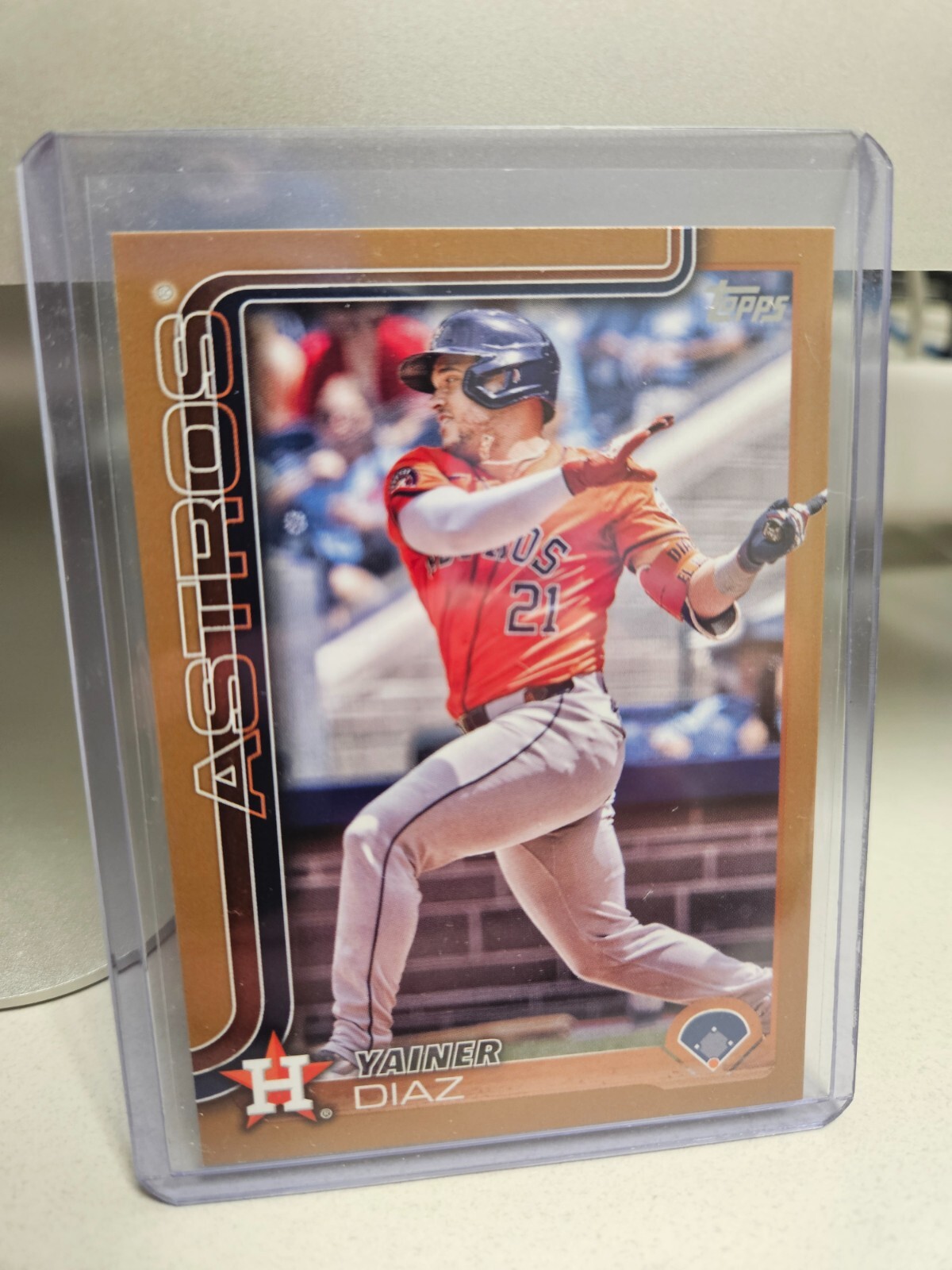 2025 Topps Series 1 - Yainer Diaz Short Print #299 Gold Parallel SP /2025 Astros