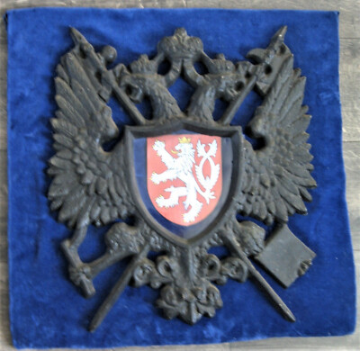 Large Heraldic Shield Coat of Arms Double Head Eagle Frame Home Made Stage Prop