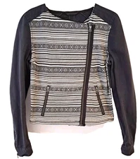 Vtg Aéropostale Jacket Women'sM  Striped  Pockets Side Zip Boho