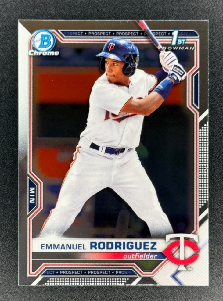 EMMANUEL RODRIGUEZ, 2021 BOWMAN CHROME 1ST, #BCP-207, TWINS ⚾️