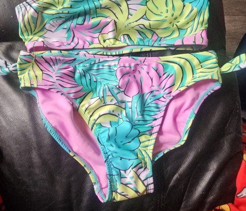 SO Girls Bathing Suit Swim Suit NEW Size 14 2 Piece Bikini Tankini Pool Bathing - Picture 2 of 7