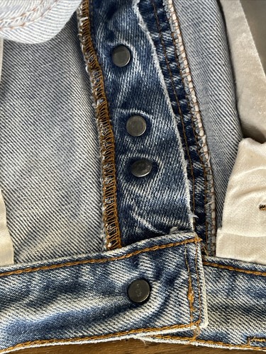 Jeans Vintage Levis 501 Azul Ribete Redline W32 L26.5 Envejecido-LEER - Imagen 17 de 18