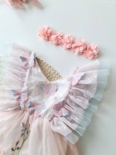 Baby Girl 1st Birthday Dress Baby Princess Party Dress Girls Cake Smash Outfit - Picture 3 of 5