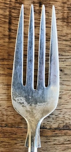 J.S. Company 1810 Pattern Salad Fork 6 1/4" Sterling Silver with "S" Monogram - Picture 3 of 4