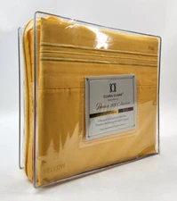 Clara Clark Premier 1800 Collection Deluxe Deep Pocket Sheet Set, Full Yellow