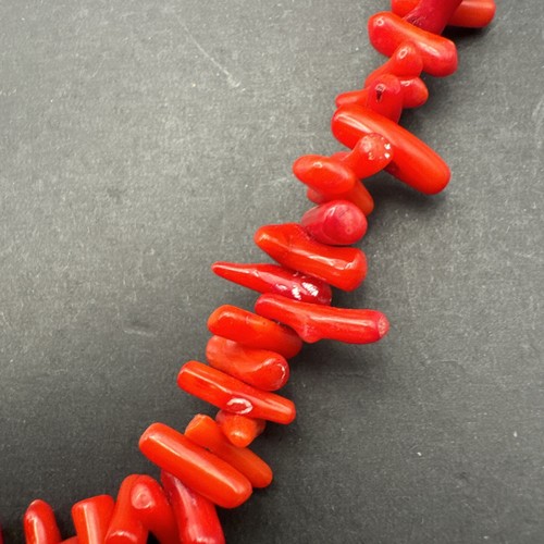 Red Coral Necklace 18” Magnetic Closure - Bild 5 von 10