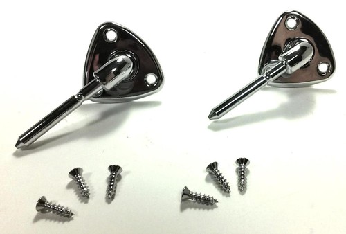 1970-1978 CHEVROLET CAMARO FIREBIRD NOVA CHROME SUN VISOR SUPPORT BRACKET SET - Picture 4 of 4