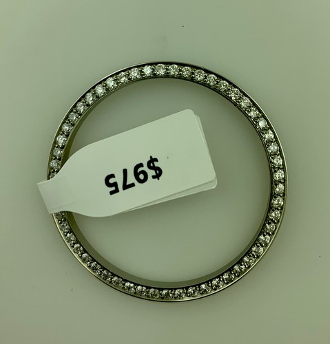 Custom Diamond Bezel 1.05 ct'. Set in Edelstahl für Rolex Herren 34MM Datum - Bild 3 von 4
