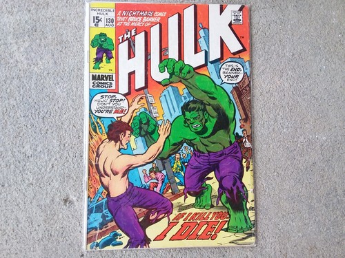 Vintage 1970 "The Hulk" #130 Comic Buch Marvel Sammlerstück Superheld Kind Kind - Bild 1 von 3