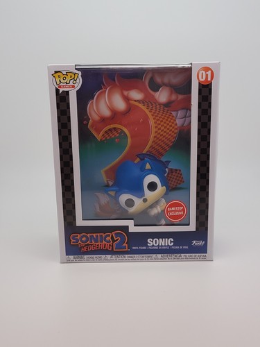 Funko POP! Game Cover Sonic the Hedgehog 2 Sonic Figure #01 Game Stop Exclusive! - Picture 1 of 10