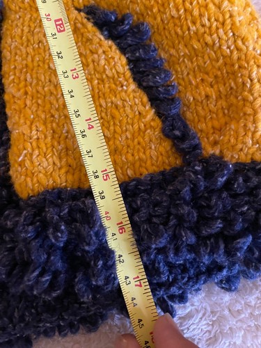 Hand-Knit Equador 100% Wool Zip Hooded Cardigan Sweater Kids Child - Picture 9 of 9