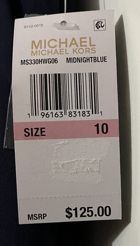 Michael Michael Kors Single-Pleat Career Pants, Midnight Blue, Size 10, $125 - Picture 6 of 7