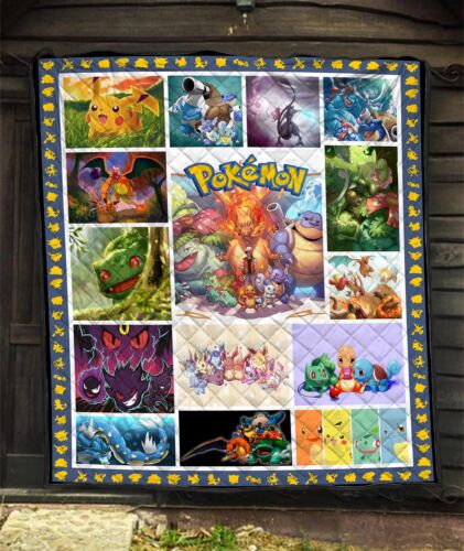 Anime Eevee Evolution Quilt Blanket – Perfect Gift for Anime Fans - 第 1/3 張圖片