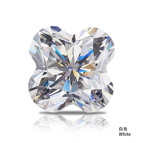 Clover Moissanite Original Color VVS1 Handcrafted GRA Loose Gemstone for Jewelry - Picture 7 of 18