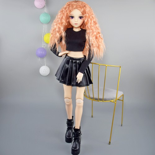 60cm 1/3 Muñeca BJD Con Maquillaje De Cara Pintado A Mano Pelo Rizado Vestido - Imagen 9 de 23