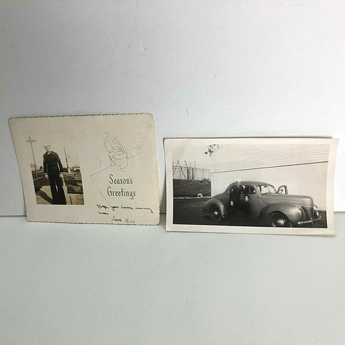 1940 FORD DELUXE COUPE & USN SAILOR GUNNERS MATE (2) Photos-1 is a Xmas Card - Picture 5 of 12