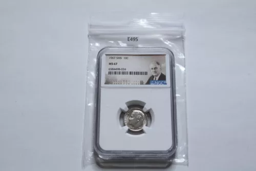 1967 Special Mint Set SMS NGC MS67 ROOSEVELT DIME!  10C Portrait Label!    E495