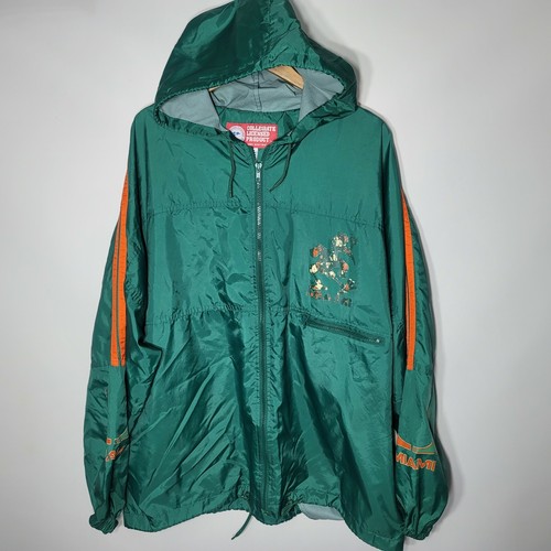 Vintage Collegiate Lizenzprodukt Miami Hurricanes Regenjacke Windbreaker XL - Bild 1 von 7