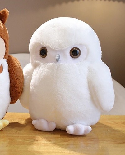Big Eyes Snowy Owl Bird 16" Stuffed Animal Plush Toys Toddler Doll Kids Gifts - Picture 5 of 6