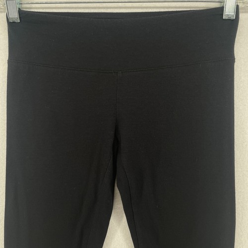 EILEEN FISHER Leggings 2XS Stretch Organic Cotton Jersey Crop Low Rise Black USA - Picture 4 of 15