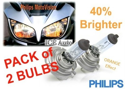 PHILIPS MOTOVISION 9003//HB2//H4 Low//High Beam Headlight 40/% More Light 2 PACK