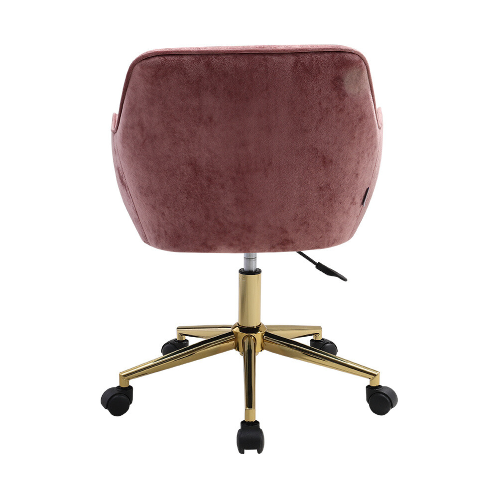 Crushed Velvet Office Chair Home Swivel Padded Computer Desk Chairs w Gold Legs