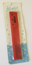 Personalized Red 6" Hair Comb Name Brian New Sealed