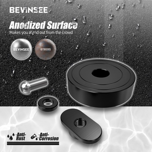 BEVINSEE para Corvette GS Z06 ZR1 C6 C7 C8 almohadilla de elevación de elevación almohadilla de gato disco de gato - Imagen 5 de 11