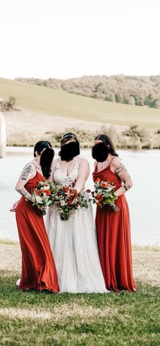 Burnt Orange Bridesmaid Dress or Formal Occasion Wear - Picture 4 of 10