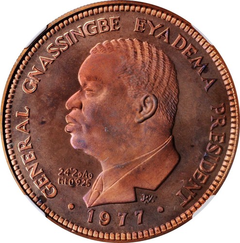 Togo - 1977 5000 Francs Piefort - NGC PF66RB - EXCESSIVELY RARE - ONLY 5 MINTED! - Picture 1 of 4