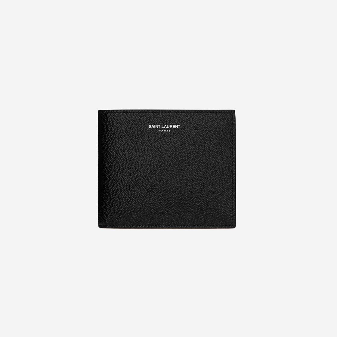 Saint Laurent East West Wallet in Grain De Poudre Embossed Leather Black 396307-