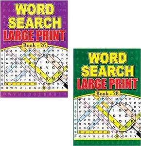 set of 4 a4 large print word search books 64 puzzles per book brand
