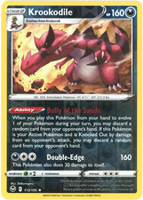 Krookodile (Reverse Holo) - Silver Tempest - Pokemon