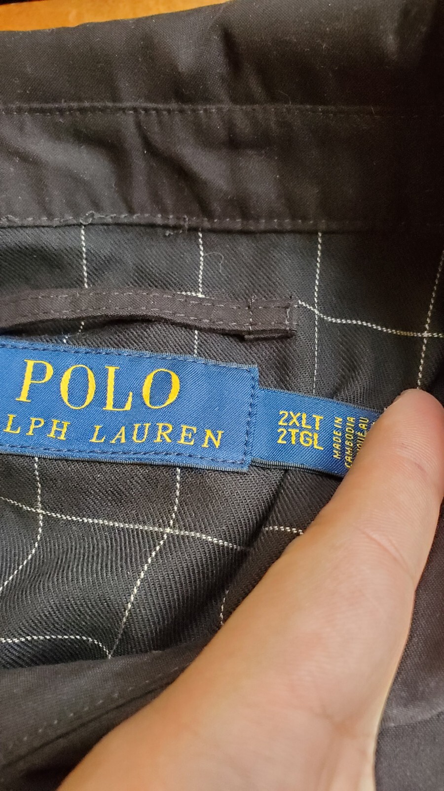 Polo Ralph Lauren Giacca Harrington Uomo a scacchi blu alto 2xl pony bianco