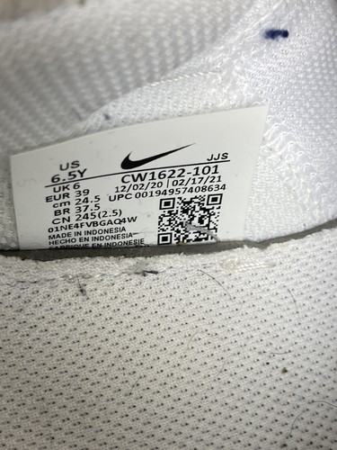 Nike React Live White Pure Platinum (GS) 6.5Y CW1622-101 Box Used - Picture 7 of 12