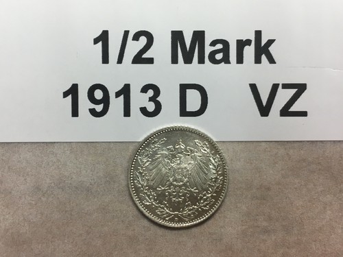 Kaiserreich 1/2 Mark 1905-1919, Jäger 16, 2,78g 900er Silber, AUSWAHL (S2-2 - Bild 133 von 257