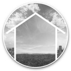 2 x Vinyl Stickers 30cm (bw) - Country Home City Life Concept  #42067
