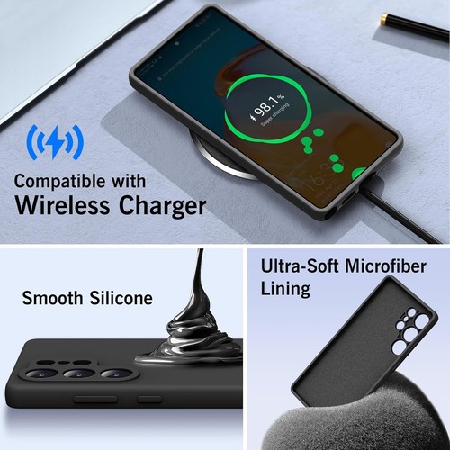 For Samsung Galaxy S25 Ultra S25 Plus S25 Silicone Case Cover + Screen Protector - Picture 21 of 52